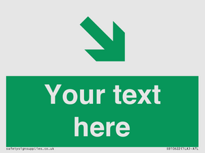 Custom Safe condition: Green Down right arrow